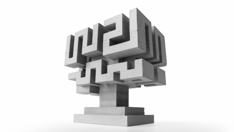 Concrete Brain Sculpture