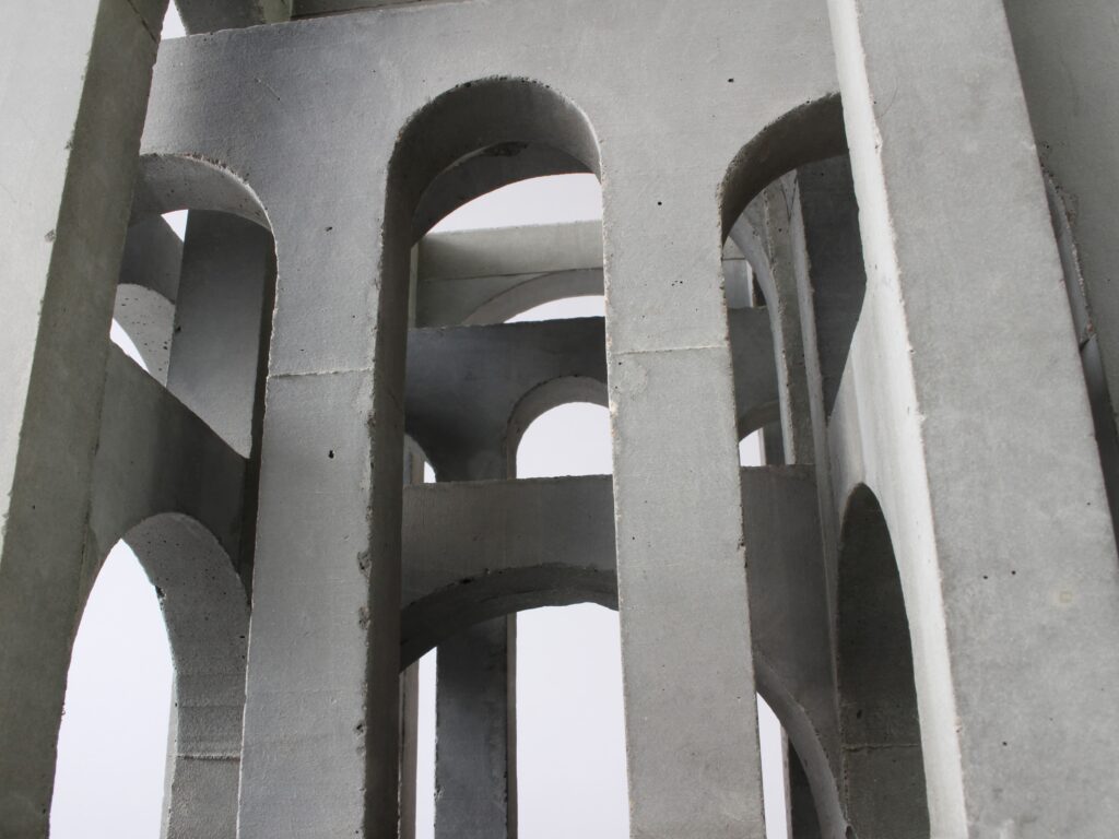 Concrete sculpture with arches